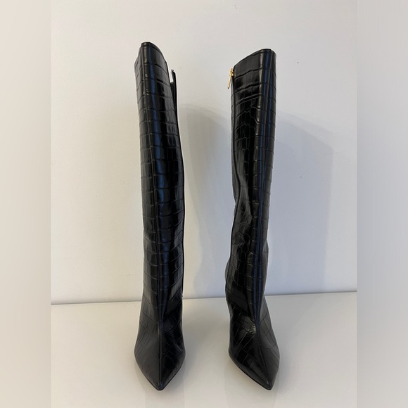 Intervalle black croco leather boots - Picture 4 of 6